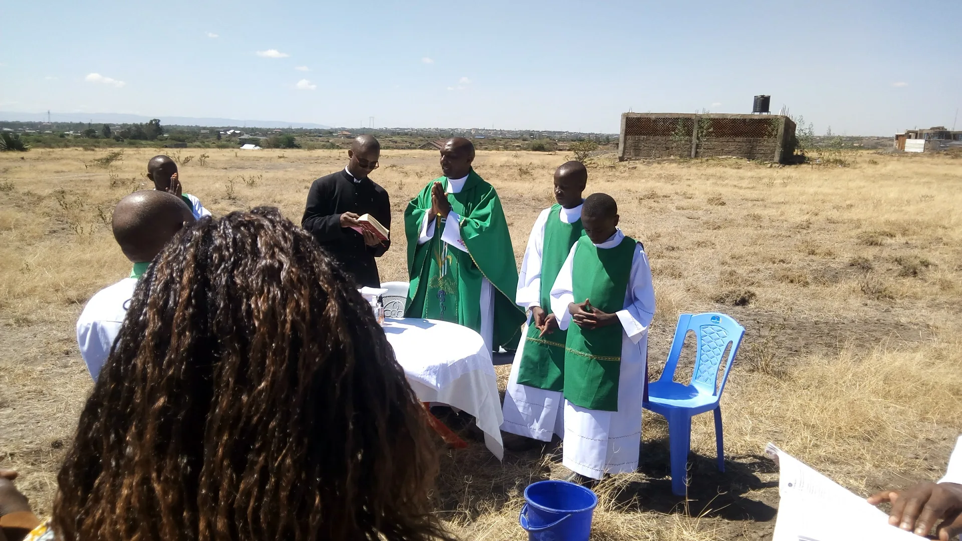 The St. Jeanne Jugan Catholic Church community gathered together