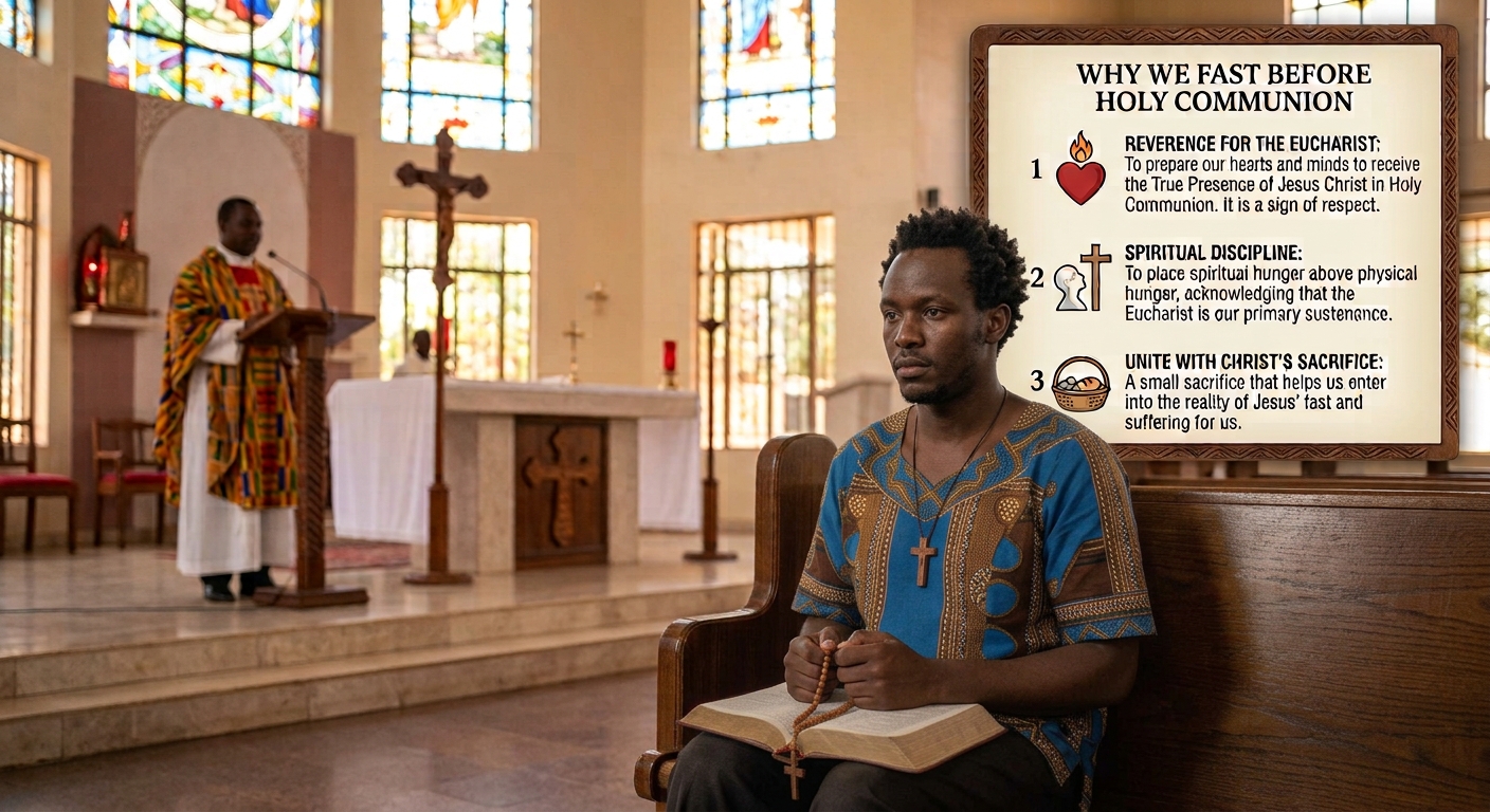 WHY DOES THE CHURCH ASK YOU TO FAST BEFORE COMMUNION?