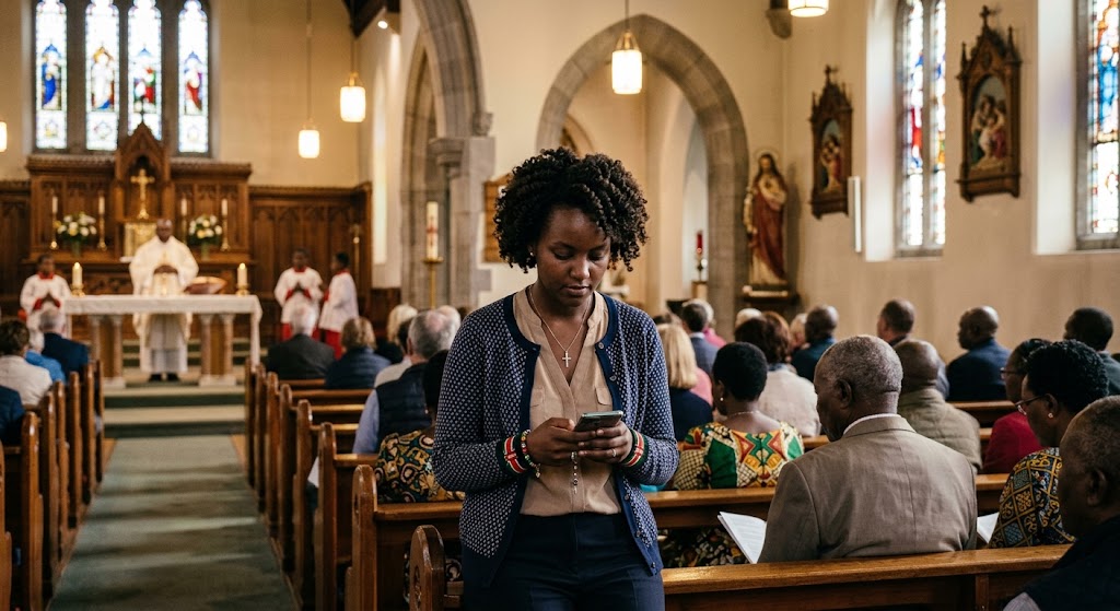 STOP USING YOUR PHONE INSIDE THE CHURCH
